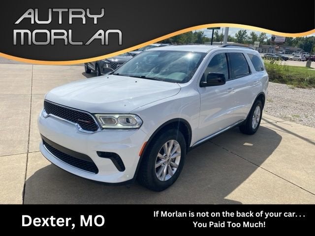 2024 Dodge Durango SXT in White — front three-quarter view