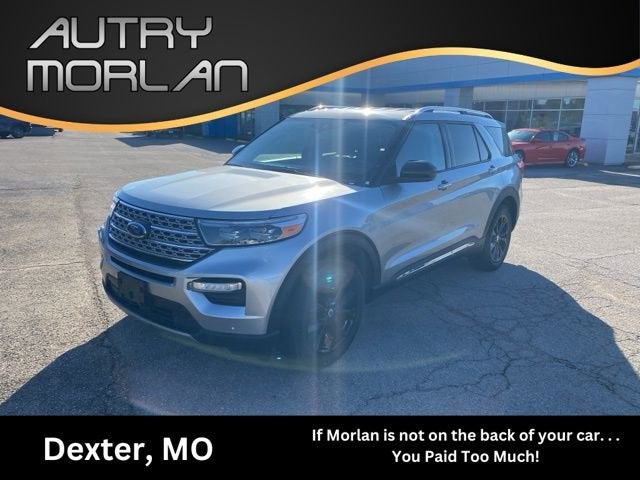 2023 Ford Explorer Limited in Silver — front three-quarter view