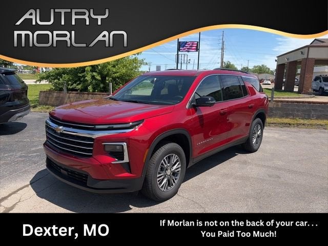 2026 Chevrolet Traverse LT in Radiant Red Tintcoat — front three-quarter view