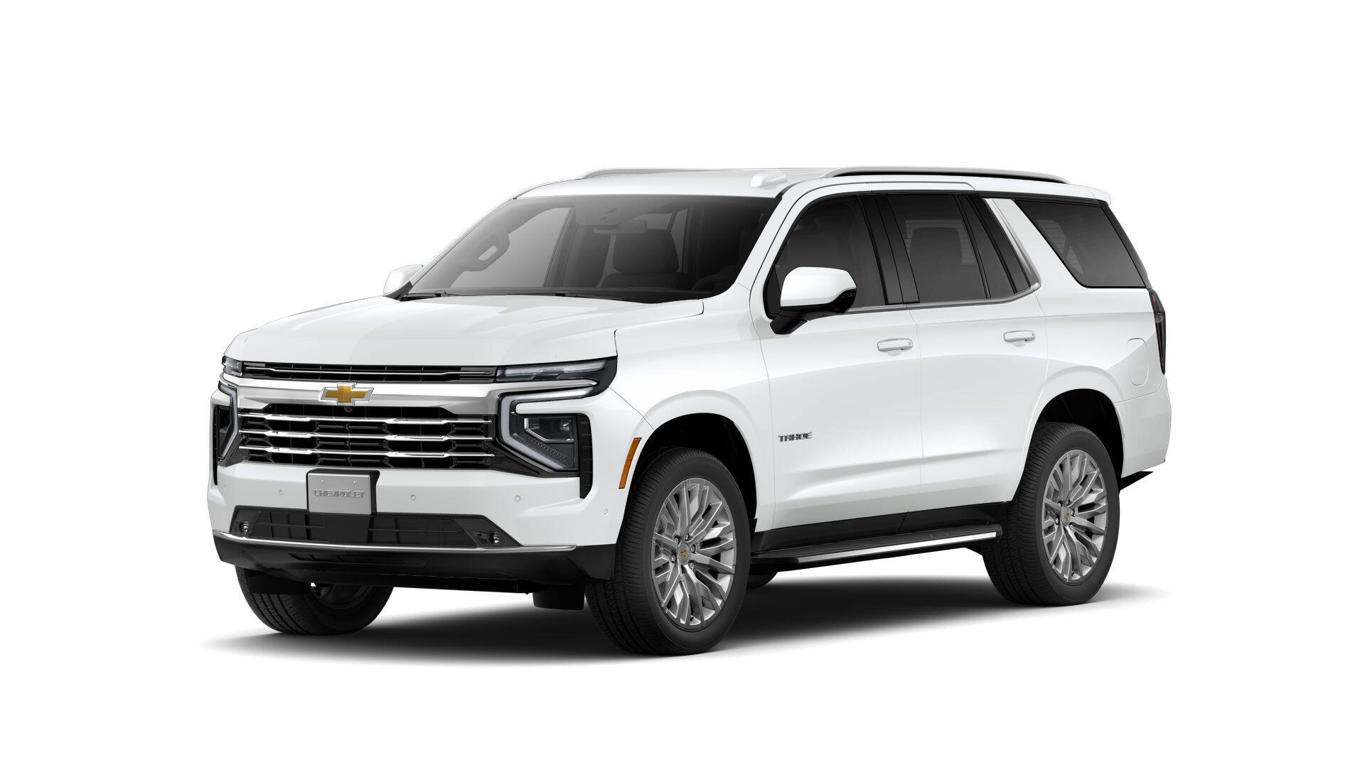 2026 Chevrolet Tahoe LT in Summit White — front three-quarter view