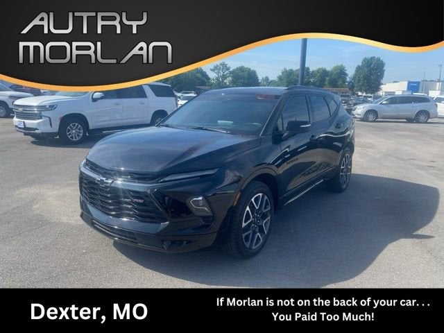 2024 Chevrolet Blazer RS in Black — front three-quarter view